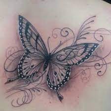 Butterfly And Script Design Tattoo Butterfly Tattoo Butterfly Tattoo Designs Tattoo Designs