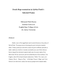 Doc Death Representation In Sylvia Plath Poems Dr Mohamad Fleih Hassan Academia Edu