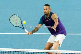 Nick kyrgios showed off his detailed sleeve tattoo of kobe bryant on his forearm. Nick Kyrgios Aus Australian Open 2021 Melbourne Park Melbourne Victoria Australia 12 02 2021 Juergen Hasenkopf Photography