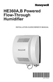 Top 10 best flow through furnace humidifier 2020. Honeywell H360 Power Flow Through Humidifier He360a Power Flow Through Humidifier Installation Guide Owner S Manual English