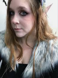 Silver Fox Faux Fur Viking Ren Faire LARP Cape Capelet Mantle Drape Druid  Cosplay