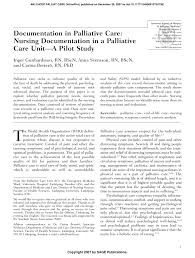 Pdf Documentation In Palliative Care Nursing Documentation