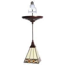 Worth Home Products Instant Pendant 1 Light Recessed Light Conversion Kit Antique Bronze Craftsman Style Shade Pkn 5030 The Home Depot Pendant Light Recessed Light Conversion Kit Hanging Pendant Lights