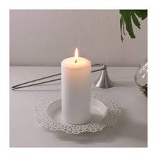 Skurar Kerzen Dekoschale Weiss Ikea Schweiz In 2020 Candle Dish Candles Candle Holders