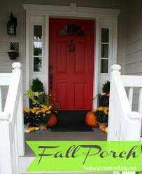 My Fall Front Porch Fall Front Porch Red Front Door Front Door Colors