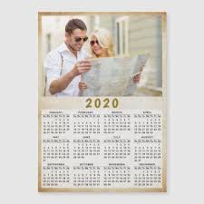 2020 Full Year Magnetic Calendar One Photo Zazzle Com Photo Calendar Magnetic Calendar Magnetic Business Cards
