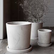 Topf Mit Untersetzer Beton Mittel Blumentopf Beton Ubertopf Gross Grunpflanzen