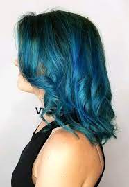 Color Full Highlight And Haircut 220 Full Foil And Color Melt Blue Hair Hairstyle Hair Styles