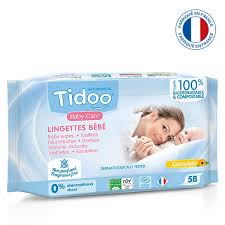 58 Lingettes Bebe Bio Compostables Sans Parfum Tidoo Lingettes Bebe Bio Lingettes Bebe Bebe Bio