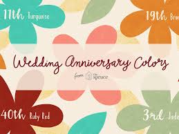 Traditional & modern anniversary gifts. Traditional Wedding Anniversary Colors