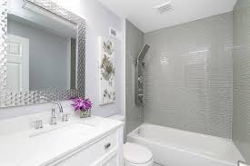 Bathroom basin units add space without cluttering the room. 75 Beautiful Gray Tile Bathroom With Purple Walls Pictures Ideas December 2020 Houzz