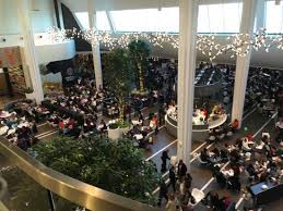 looking at food court from theater picture of arclight