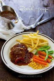 Pingin Coba Coba Bikin Bistik Yang Lebih Sehat Niat Awalnya Sih Bikin Burger Tempe Tapi Setelah Aku Icip Kayak Resep Steak Makanan Diet Resep Makanan Sehat