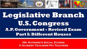Ap Government Redesigned Exam Congress Legislative Branch Part I Youtube