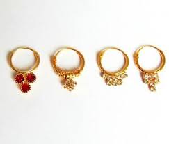 Indian Nath 22k Gold Plated Hoop Nose Ring Designer Ear Ring Men S Women Jewelry Ebay It set up a factory in dongguan.