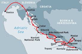 This map shows where dalmatian coast is located on the croatia map. Cruise Croatia Venice To Dubrovnik Via Split Peregrine Adventures