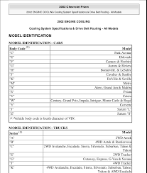 2001 Chevrolet Prizm Service Repair Manual