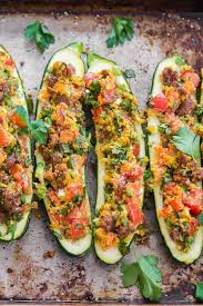 Sausage Stuffed Zucchini Boats Zucchini Zucchiniboats Stuffedzucchini Vegetablerecipes Via Fifteen Zucchini Boat Recipes Sausage Stuffed Zucchini Zucchini