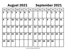 The print is small yet readable printed 8.5 x 11, but this was really made to print as a poster. Printable Calendar 2021 Simple Useful Printable Calendars