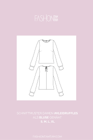 Bei textilsucht findest du über 90 schnittmuster und nähanleitung für frauen, männer und kinder. Pattarina Schnittmuster Kleid Mit Ruschen Qr Code Nahanleitung Und Druckdatei Fashiontamtam Com