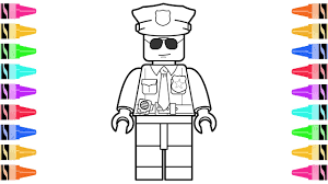 Firefighter coloring pages cartoon firefighter coloring page free printable coloring pages. How To Draw Lego Police Officer Kids Learn Colors Youtube