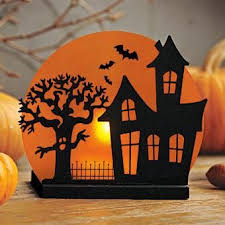 P91186 Porte Bougie Maison Hantee Houuuuu Party Lite Candles Halloween Fun Halloween Decorations