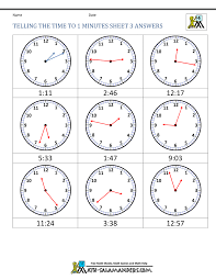 telling time worksheets grade 4 to the nearest minute