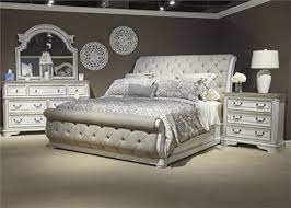 Magnolia Manor Upholstered Sleigh Bed 6 Piece Bedroom Set In Antique White Finish By Liberty Furniture 244 Br Qslus Liberty Furniture Bedroom Furniture Beds Elegant Bedroom