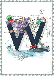 U, v, w, x, y, z. W Is For Alphabet Nursery Art Print Jo Laing