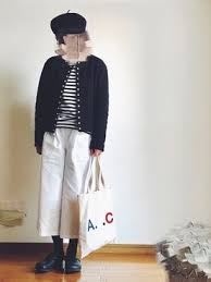 agnes b アニエスベー のカーディガンを使ったコーディネート一覧 wear アニエスベー カーディガン カーディガン スタイル