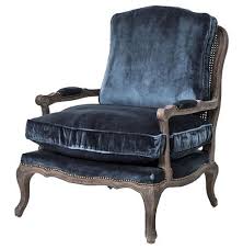 Sasha Blue Velvet French Style Oak Accent Bergere Accent Armchair Blue Velvet Accent Chair Blue Armchair Blue Velvet Chairs