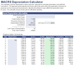 Free Macrs Depreciation Calculator For Excel