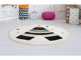 Indio handmade yute alfombras suelo recubrimiento redondo tapete chindi vintage. Tapete Redondo De Crianca Tipylo Polipropileno D 100 Cm Cinza Amarelo E Preto