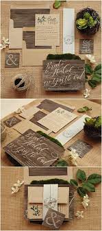Rustic Wedding Invitation Set Wood Kraft Wedding Invite Suite For A Country Ba Wedding Invitations Rustic Kraft Wedding Invitations Wedding Invitation Sets