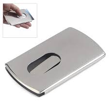 It's also one of the most affordable business card holders on this list, which makes it a perfect gift for clients and coworkers. Valink New Business Card Holder Women Vogue Thumb Slide Out Stainless Steel Pocket Id Credit Card Holder Case For Men Carteira Credit Card Holder Case Card Holder Casebusiness Card Holder Case Aliexpress