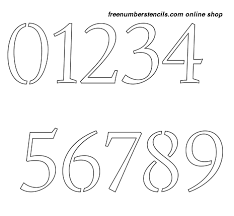 The numbers are divided into groups of five. 4 Inch Humanist Italic Italic Style Number Stencils 0 To 9 Freenumberstencils Com