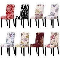 Flower Printing Universal Size Chair Cover Stretch Seat Chair Covers For Wedding Banquet Restaurant Hotel Di Chair Covers Slipcover Chair Slipcovers For Chairs
