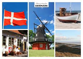 The national flag of denmark features a solid red field with a white scandinavian cross that extends to the edges of the flag; Denmark Multi Collage