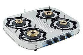 Most electric stoves feature a modern flat cooktop, while coil cooktops are still available if preferred. Quattro On Off Stainless Steen Gas Chula Four Burner For Kitchen Size 32 Inch Id 22753410230