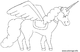 Coloriage kawaii licorne a imprimer beau concept dessin de. Coloriage Licorne Avec Des Ailes Dessin Licorne A Imprimer