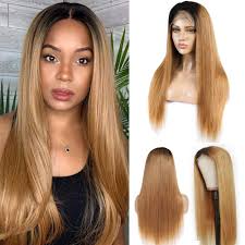 What colors look best with strawberry blonde hair? Amazon Com 18inch Balayage Human Hair Wigs Ombre Blonde 13x4 Lace Front Preplucked Real Hair Wig Glueless Straight 1b 27 Strawberry Blonde With Dark Roots 150 Density Light Brown Lace Wig For Women