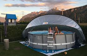 Entdecken Sie Die Grossen Des Sunnytent Rund Grosse Xl Sunnytent In Ground Pools Swimming Pools Pool