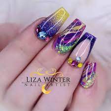 Annabel Maginnis On Instagram Lizaliwi Using Glitterbels Premixed Glitter Acrylic In Imperial Lemon Crush Acrylic Nail Colors Glitter Acrylics Nail Art