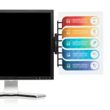 The quicklook computer reference organizer is a convenient way to display essential information on computer monitors. Amazon Com Note Tower Monitor Document Paper Holder For Typing Sticky Note Organizer Mounts To Laptops Desktop Monitors Reduces Eye And Neck Strain Black Everything Else