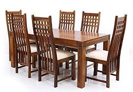 Take the mortise and tenon joint. Liza Wood Decor Solid Wood 6 Seater Dining Table Set With 6 Chairs For Dining Room Sheesham Wood Natural Brown Finish Amazon In Furniture