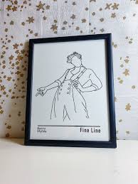 Maybe you would like to learn more about one of these? Harry Styles Fine Line Outline Or Colored Print Etsy Harry Styles Drawing Embroidered Canvas Art Harry Styles