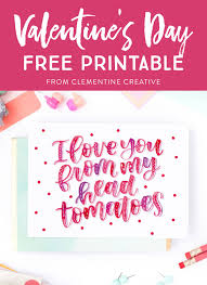 The cutest valentines day free printables for kids of all ages. Free Printable Hand Lettered Valentine S Day Card With Punny Message