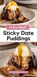 Individual Sticky Date Pudding Recipe In 2022 Sticky Date Pudding Date Pudding Warm Desserts