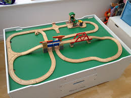 Brio 33674 Signal Station For Wooden Train Set With A Double Bridge And Low Level Crane Wooden Train Set Wooden Train Table Train Table Layout