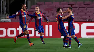 Barcelona welcome granada to camp nou on thursday evening with ronald koeman's side knowing that victory would see them move to the top of the la liga table for the first time this season. Football News Antoine Griezmann Leads Barcelona Back From The Dead To Reach Copa Semis Eurosport